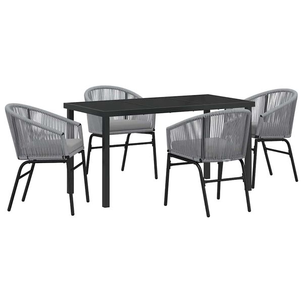 vidaXL Conjunto de Comedor de Jard&iacute;n 5 pcs Antracita