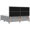vidaXL Cama tipo Box Spring con colch&oacute;n Gris Claro 200 x 200 cm tela