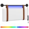 vidaXL Cabecero colgante Con luz LED Blanco PU antiguo