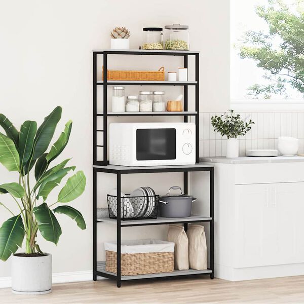 vidaXL Estante de cocina Gris Sonoma 80 x 40 x 168 cm