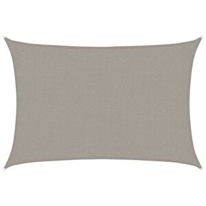 vidaXL Toldo de vela rectangular HDPE gris claro 160 g/m&sup2; 2x2,5 m