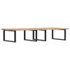 vidaXL Estante de lavabo de pared acero y madera maciza de acacia