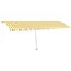vidaXL Toldo de pie retr&aacute;ctil manual amarillo y blanco 600x300 cm