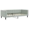 vidaXL Sof&aacute; cama sin colch&oacute;n terciopelo gris claro 90x190 cm