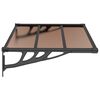 vidaXL Marquesina de puerta policarbonato negro 122x90 cm