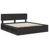 vidaXL Estructura de cama Negro 200 x 200 cm Madera de pino macizo