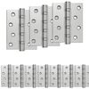 vidaXL Bisagra 16 uds. 100 x 78 x 13 mm Plateado Acero