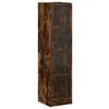 vidaXL Aparador con puertas de vidrio roble ahumado 35x37x142 cm