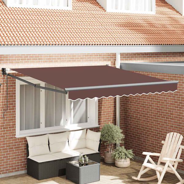 vidaXL Toldo retr&aacute;ctil autom&aacute;tico burdeos 300x250 cm