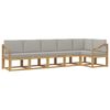 vidaXL Conjunto de sof&aacute;s de exterior 6 uds. Blanco y Gris Claro