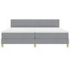 vidaXL Cama Box Spring LED con colch&oacute;n Gris Claro 200 x 200 cm tela