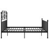 vidaXL Estructura de cama sin colchón metal negro 200x200 cm