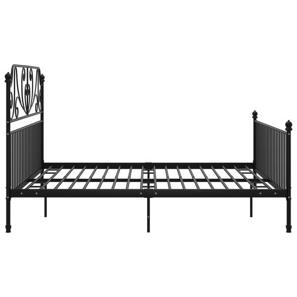 vidaXL Estructura de cama sin colchón metal negro 200x200 cm