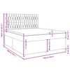 vidaXL Cama box spring con colch&oacute;n tela azul 180x200 cm