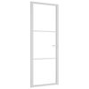 vidaXL Puerta interior vidrio EGS y aluminio blanco 76x201,5 cm