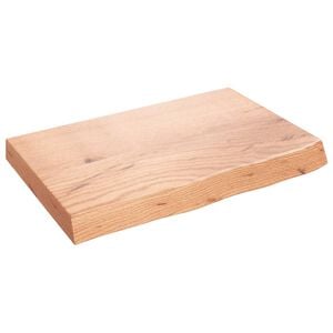 vidaXL Estante pared madera roble tratada marr&oacute;n claro 60x40x(2-6) cm