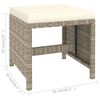 vidaXL Set comedor de jard&iacute;n 6 piezas y cojines rat&aacute;n sint&eacute;tico beige