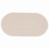 vidaXL Alfombra ZIZUR Crema 150 x 80 cm Polipropileno