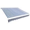vidaXL Tela de repuesto para toldo azul y blanco 350x250 cm poli&eacute;ster