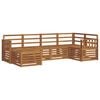 vidaXL Conjunto de sof&aacute;s de exterior 6 uds. Natural Poli&eacute;ster