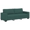 vidaXL Sof&aacute; de 3 plazas verde oscuro, 220x77x82 cm, tela