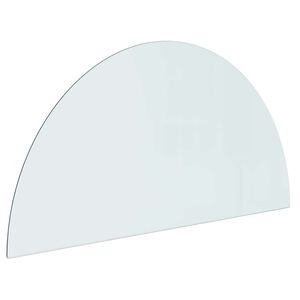 vidaXL Placa de vidrio para chimenea Transparente 1000 x 500 mm