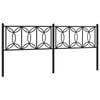 vidaXL Cabecero de repuesto de metal negro 193 cm