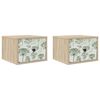 vidaXL Mesita de noche de pared GOTHA 2 uds. Roble Sonoma