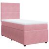 vidaXL Cama box spring con colch&oacute;n terciopelo rosa 100x200 cm