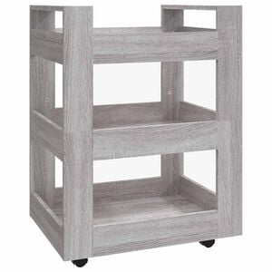 vidaXL Carrito de cocina madera contrachapada gris Sonoma 60x45x80 cm