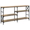 vidaXL Mesa Consola con estante Roble artesanal 150 x 29 x 76,5 cm