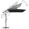 vidaXL Parasol de cantilever tipo plátano Negro 294 x 200 x 254 cm