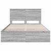 vidaXL Estructura de cama Gris Sonoma 140 x 190 cm Madera Ingenieril