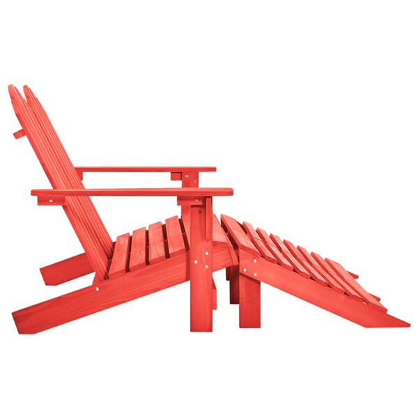 vldaXL Silla Adirondack de jardín 2 plazas madera maciza de abeto rojo
