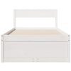 vidaXL Estructura de cama sin colch&oacute;n madera maciza blanca 90x190 cm