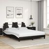 vidaXL Cama Viana con colch&oacute;n cuero sint&eacute;tico negro y blanco 160x200 cm