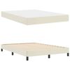 vidaXL Estructura de cama con colchón Crema 140 x 190 cm tela