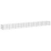 vidaXL Perrera plateada 9 m&sup2; acero