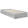 vidaXL Cama con almacenamiento con cabecera Gris Sonoma 75 x 190 cm