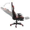 vidaXL Silla gaming giratoria con reposapi&eacute;s PVC rojo