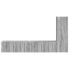 vidaXL Conjunto de mueble de TV 3 pcs Gris Sonoma Madera de ingenier&iacute;a
