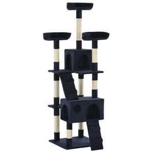 vidaXL Rascador para gatos con poste de sisal 170 cm azul