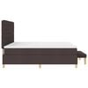 vidaXL Cama tipo Box Spring Marr&oacute;n oscuro 200 x 200 cm tela