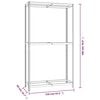 vidaXL Estanter&iacute;as de neum&aacute;ticos 2 niveles 3 uds acero 110x40x180 cm