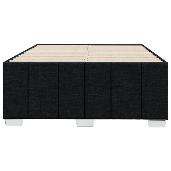 vidaXL Estructura de cama sin colch&oacute;n tela negro 120x200 cm