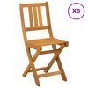 vidaXL Sillas Bistro de Exterior 8 uds. Natural