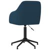 vidaXL Silla de comedor giratoria de terciopelo azul