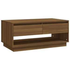 vidaXL Mesa de centro madera de ingenier&iacute;a marr&oacute;n roble 102,5x55x44 cm