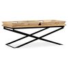 vidaXL Mesa de centro de madera maciza de mango 110x55x42 cm
