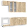 vidaXL Unidad de cocina LYON 8 pcs Roble Sonoma Madera de ingenier&iacute;a